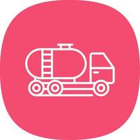 Tank Car Line Curve Icon Design vector