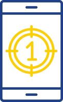 Countdown Line Two Colour Icon Design vector