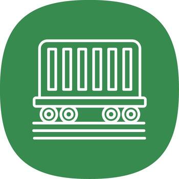Train Container Line Curve Icon Design vector