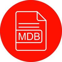 MDB File Format Multi Color Circle Icon vector