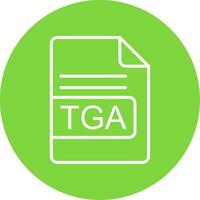 TGA File Format Multi Color Circle Icon vector