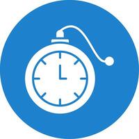 Pocket Watch Multi Color Circle Icon vector