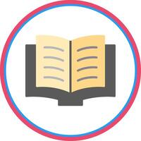 Book Flat Circle Icon vector