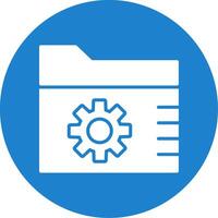 Folder Multi Color Circle Icon vector