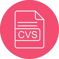 CVS File Format Multi Color Circle Icon vector