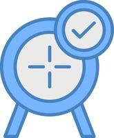 Target Line Filled Blue Icon vector