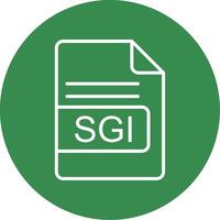 SGI File Format Multi Color Circle Icon vector