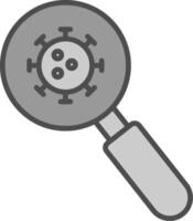 Detection Line Filled Greyscale Icon Design vector