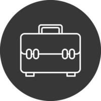 Briefcase Line Inverted Icon Design vector