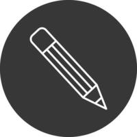 Pencil Line Inverted Icon Design vector