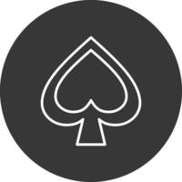 Spade Line Inverted Icon Design vector