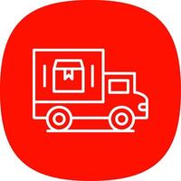 Delivery Van Line Curve Icon Design vector