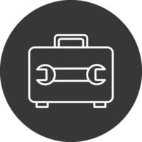 Toolbox Line Inverted Icon Design vector