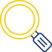 Magnifying Glass Line Two Colour Icon Design vector