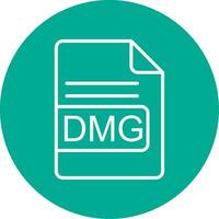 DMG archivo formato multi color circulo icono vector