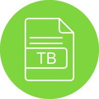 TB File Format Multi Color Circle Icon vector