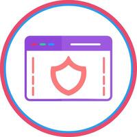 Web Security Flat Circle Icon vector