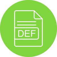 DEF File Format Multi Color Circle Icon vector