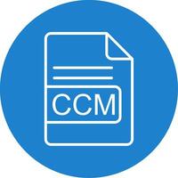 CCM File Format Multi Color Circle Icon vector