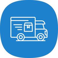 Delivery Service Line Curve Icon Design vector