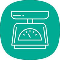 Weighing Line Curve Icon Design vector