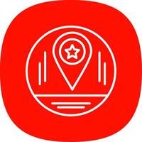 Map Marker Line Curve Icon Design vector