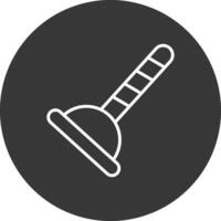 Plunger Line Inverted Icon Design vector