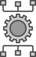 Workflow Planning Line Filled Greyscale Icon Design vector