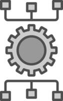 Workflow Planning Line Filled Greyscale Icon Design vector