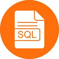 SQL File Format Multi Color Circle Icon vector