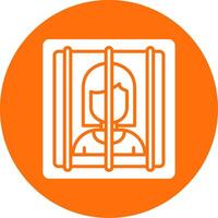 Prisoner Multi Color Circle Icon vector