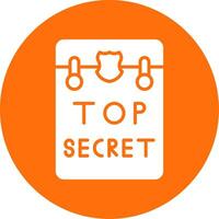 Top Secret Multi Color Circle Icon vector