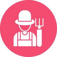 Farmer Multi Color Circle Icon vector