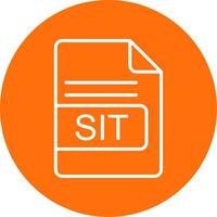 SIT File Format Multi Color Circle Icon vector