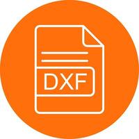 DXF File Format Multi Color Circle Icon vector