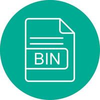 BIN File Format Multi Color Circle Icon vector