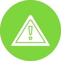 Warning Sign Multi Color Circle Icon vector