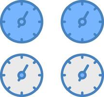 Dial Line Filled Blue Icon vector