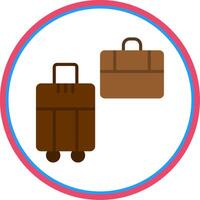 Bags Flat Circle Icon vector