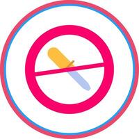 No Screwdriver Flat Circle Icon vector