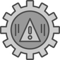 Risk Management Line Filled Greyscale Icon Design vector