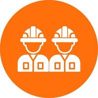 Worker Multi Color Circle Icon vector