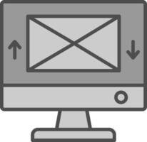 Email Line Filled Greyscale Icon Design vector