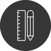 Ruler Line Inverted Icon Design vector