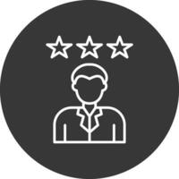 Customer Review Line Inverted Icon Design vector