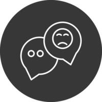 Speech Bubble Line Inverted Icon Design vector