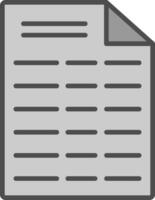 File Line Filled Greyscale Icon Design vector