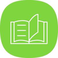 Reading Line Curve Icon Design vector