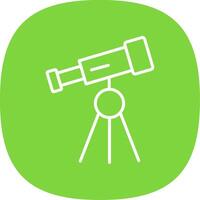 Telescope Line Curve Icon Design vector