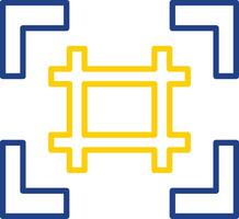 Grid Line Two Colour Icon Design vector